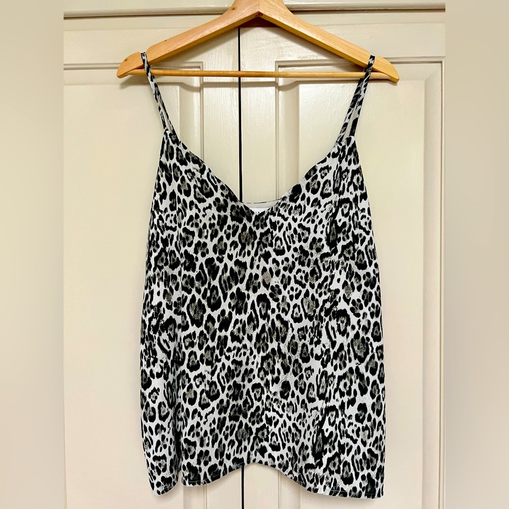 Animal print cami, adjustable straps.
